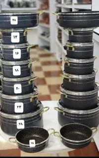 قابلمه ۴ تیکه و سایز اجناس اشپزخانه