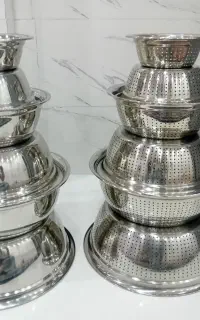 ابکش  ولگن استیل ست باهم ۱۲ تکه