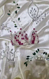 اکسسوری مو.تاج ریسه و سنجاق شنیون
