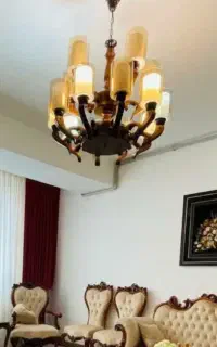 لوستر چوبی دو طبقه
