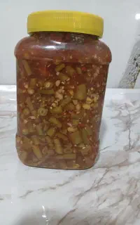 ترشی لوبیا و خیارشور
