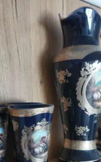 پارچ و لیوان لیلی و مجنون سرمه ای برند ناپولی