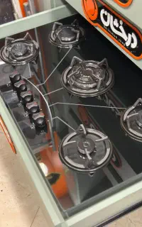 اجاق گاز شیشه ای 5شعله AFROZAAN///قیمت4900 رومیزی
