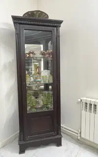 ویترین چوپی شیشه ای ظرف