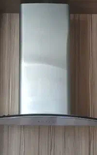 هود کن آشپزخانه ترکیب شیشه محدب و استیل