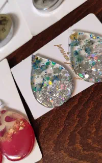 گوشواره و ماه شبتاب رزینی