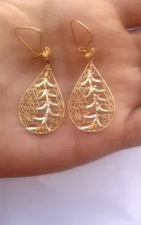 یک جفت گوشواره ی کلکته ی ۴وخورده ای گرمی در لردگان