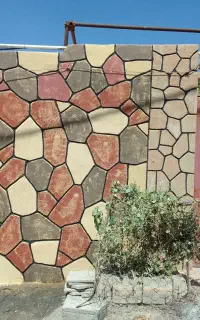 نمای طرح سنگ طرح آجر با سیمان