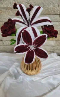 ساخت انواع گل های ربانی و مخملی