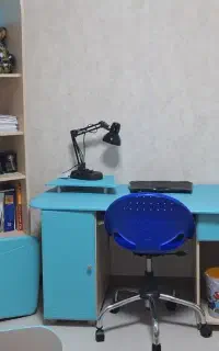 میز تحریر  و کتابخانه