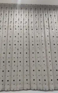 پرده حریر طرح دار (دوتکه)