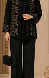 مانتومجلسی سوزن‌دوزی زنانه ‌ودخترانه