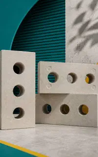 آجر سیلیکان 7 سانتی 3 گل