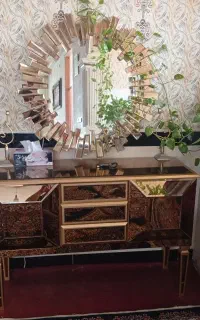 آینه و کنسول طرح شیشه ای