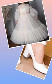 لباس عروس دخترونه با کفش دخترونه