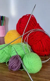 فروش کاموا + قلاب بافتنی