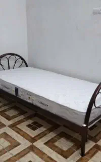 تخت تکنفره فلزی به همراه تشک طبی