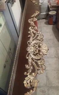 کتیبه پرده رنگ قهوه ای سوخته