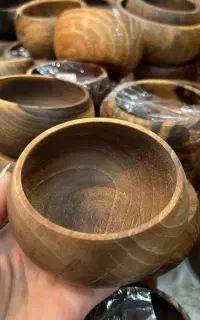 پیاله چوبی جنس گردویی