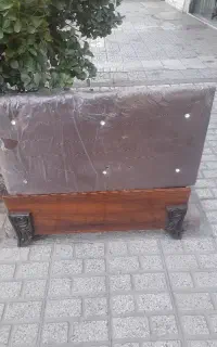 تخت یک نفره  فلزی چوبی سالم