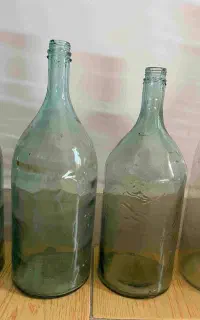 4 عدد بطری شیشه ای بزرگ