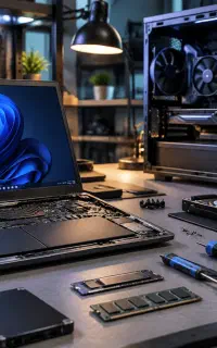 تعمیرات سخت افزار نرم افزار  ارتقا لپتاپ وکامپیوتر