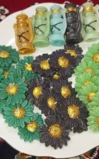 سنگ مصنوعی .گلدوزی.شمع محرمی