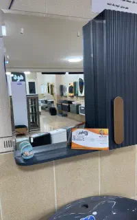 آیینه باکس طوسی و‌ مشکی(آتاکابین)خانه روشویی60.60