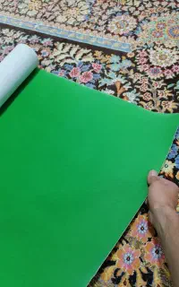 پرده سبز مخملی (کروماکی، 3 در 5 متر)