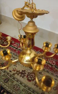 لوستر روکش طلا سه عدد