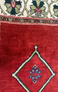 فرش تک گل اکبر آباد کف ساده