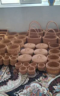 فروش انواع سبد طرح حصیری به صورت عمده