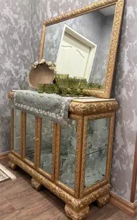 آینه و کنسول شمش و ۲ عدد گنجه