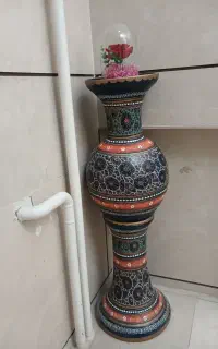 گلدان میناکاری لالجین