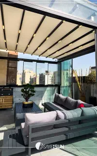 سقف متحرک و شیشه متحرک سایه سان