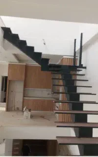طراحی اجرا انواع پله گرد فلزی بتنی نما