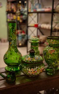 بلور رنگی / تراش دار و نقاشی