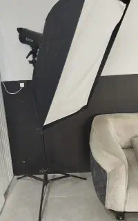 فلش عکاسی + سافت باکس + پایه