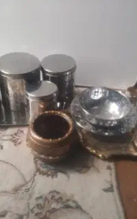 ظروف مسی و استیل قدیمی
