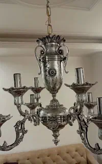 لوستر چهار شاخه برنجی