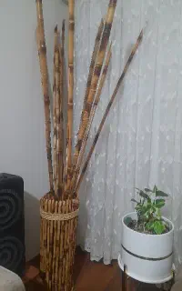 گلدان چوبی بامبو