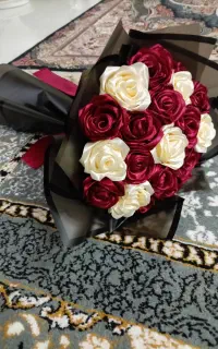 دسته گل روبانی