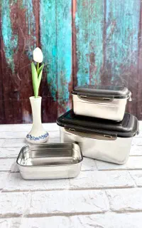 ظرف غذا ۳ تیکه لانچ باکس/ خانه ظرف