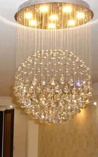لوستر کریستال کنترلی و چراغ مطالعه