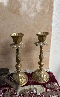 اینه و شمعدان برنجی