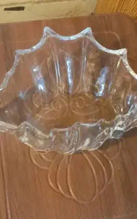 کاسه بلوری طرح صدف