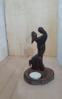 مجسمه چوبی غزال
