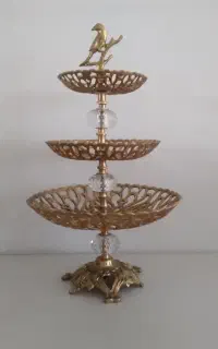 شیرینی خوری سه طبقه برنز
