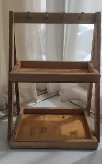 استند دو طبقه چوبی