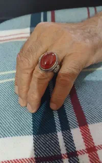انگشتر نقره مردانه یاقوت